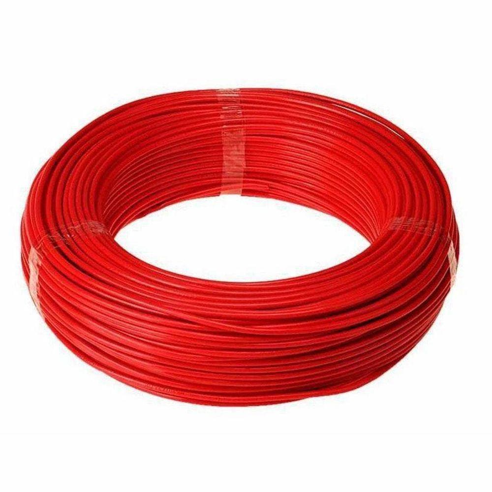Fio Eletrico 4 Mm 40 Metros Vermelho
