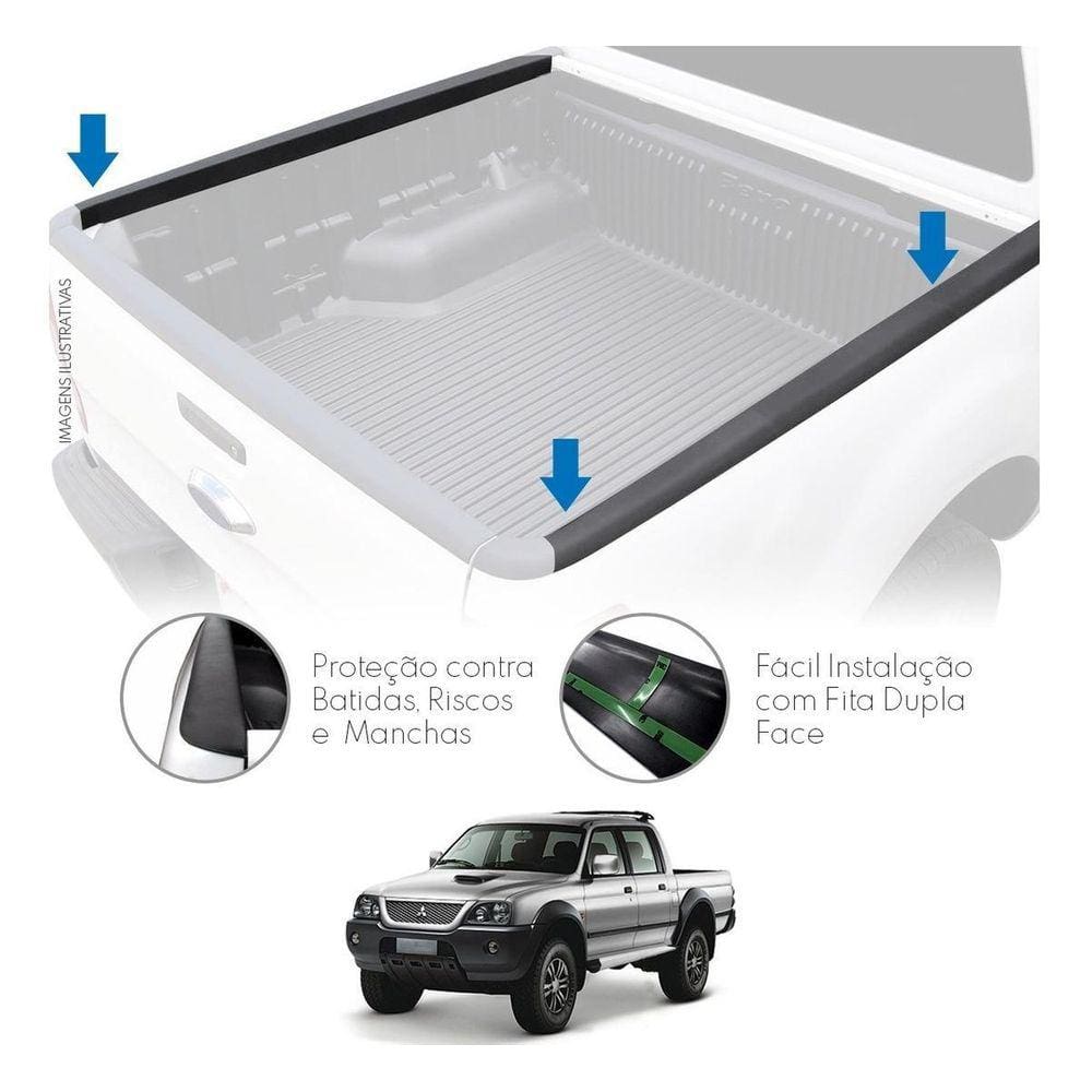 Protetor Bord Lateral Caçamba L200 Sport Outdoor 2007 Diante