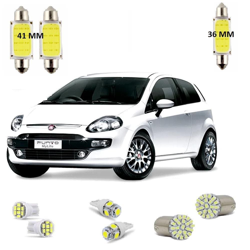 Kit Lâmpada Led Fiat Punto Teto Placa Ré