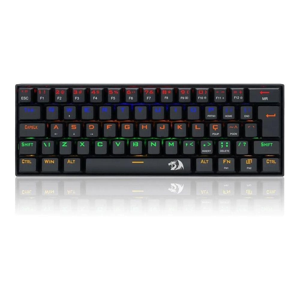 Teclado Gamer Redragon Lakshmi Rainbow Rgb Switch Red K606-R