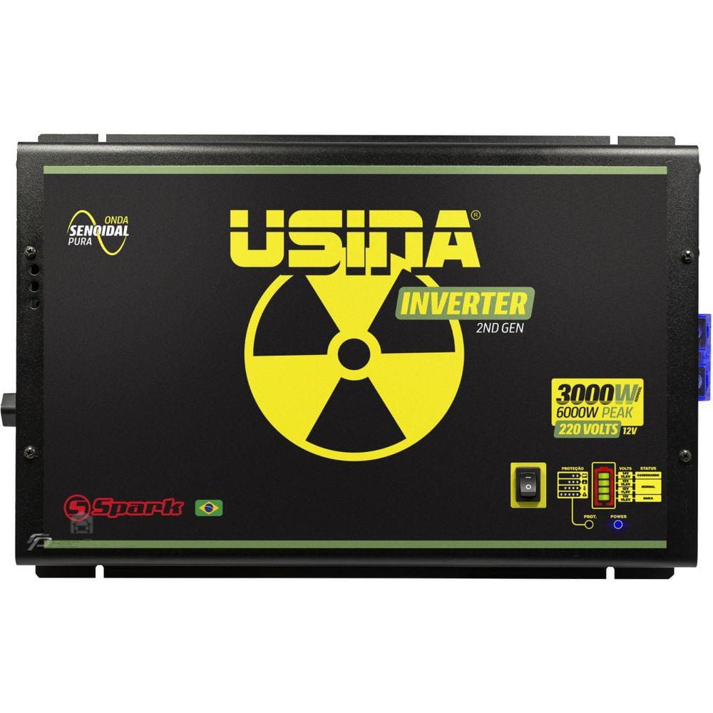 Inversor Usina Onda Senoidal Pura Transformador Inverter 12 Volts para 220 Volts 3000 Watts
