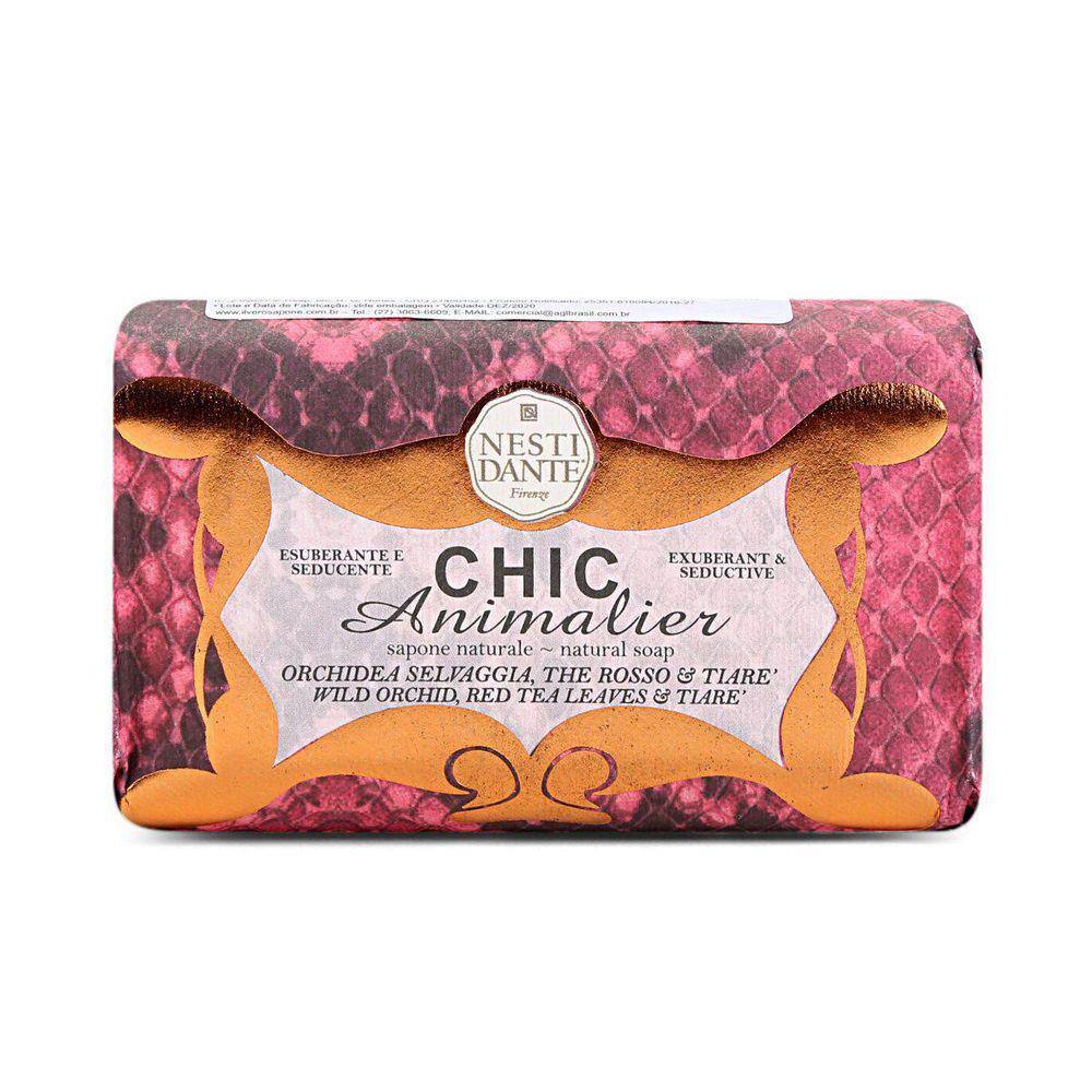 Sabonete Barra Italiano Chic Animalier Chic Red Pyton 250G