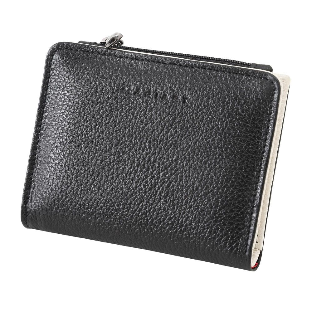 Carteira Feminina Couro Bovino Mariart Azurita Preto/Branco