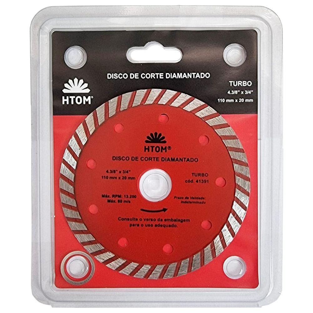Disco De Corte Diamantado Turbo 110Mm Seco Serra Mármore