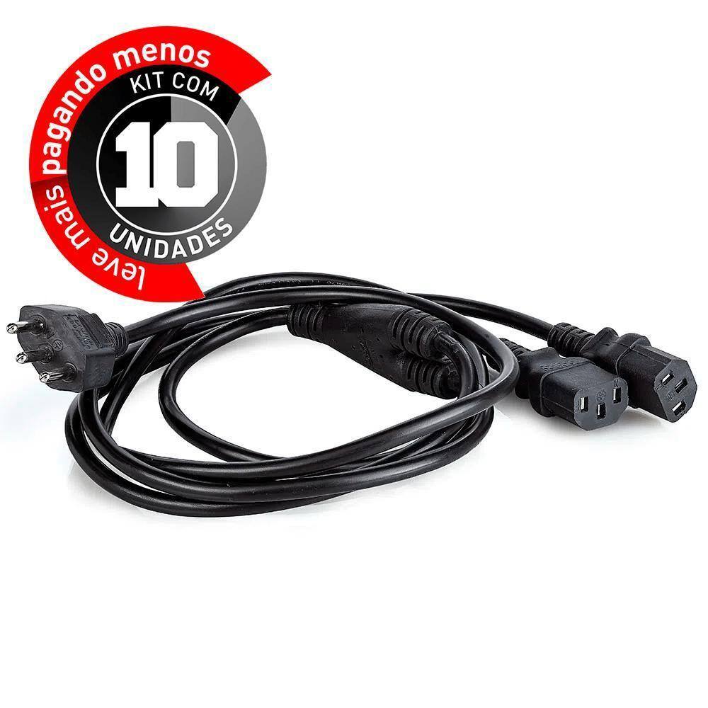 Cabo Y De Força, Tripolar 10A Com 3 Metros - Kit Com 10