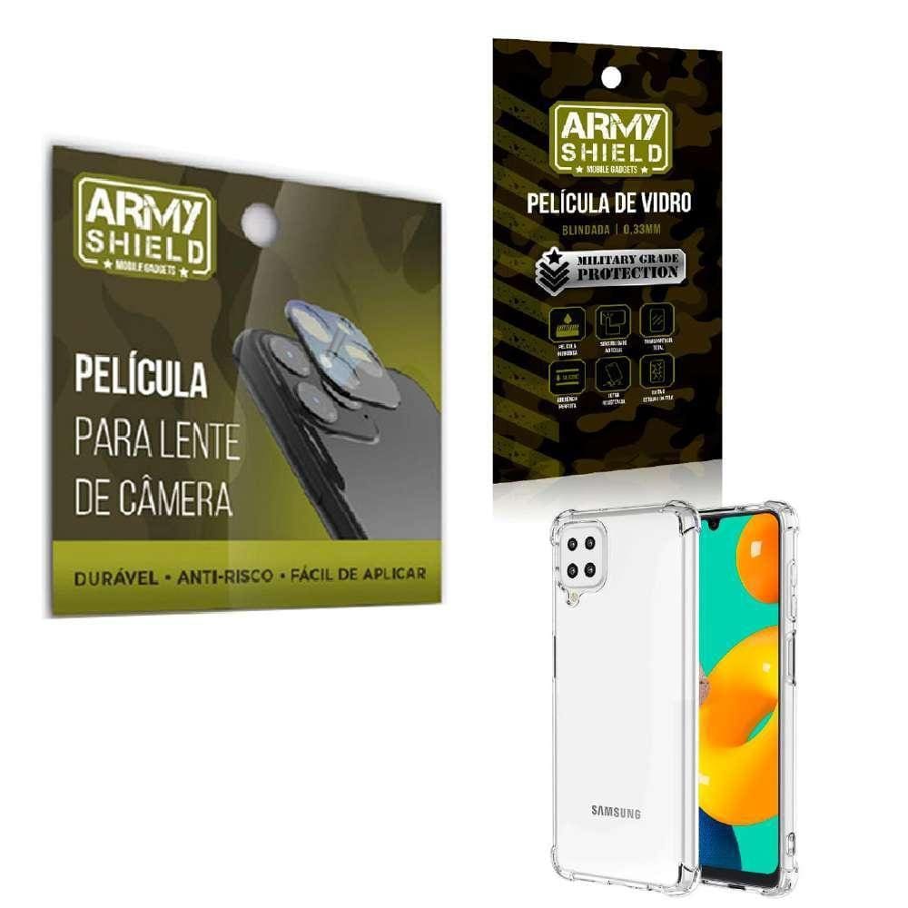 Película De Câmera E Tela Samsung M32 E Capinha Anti Shock