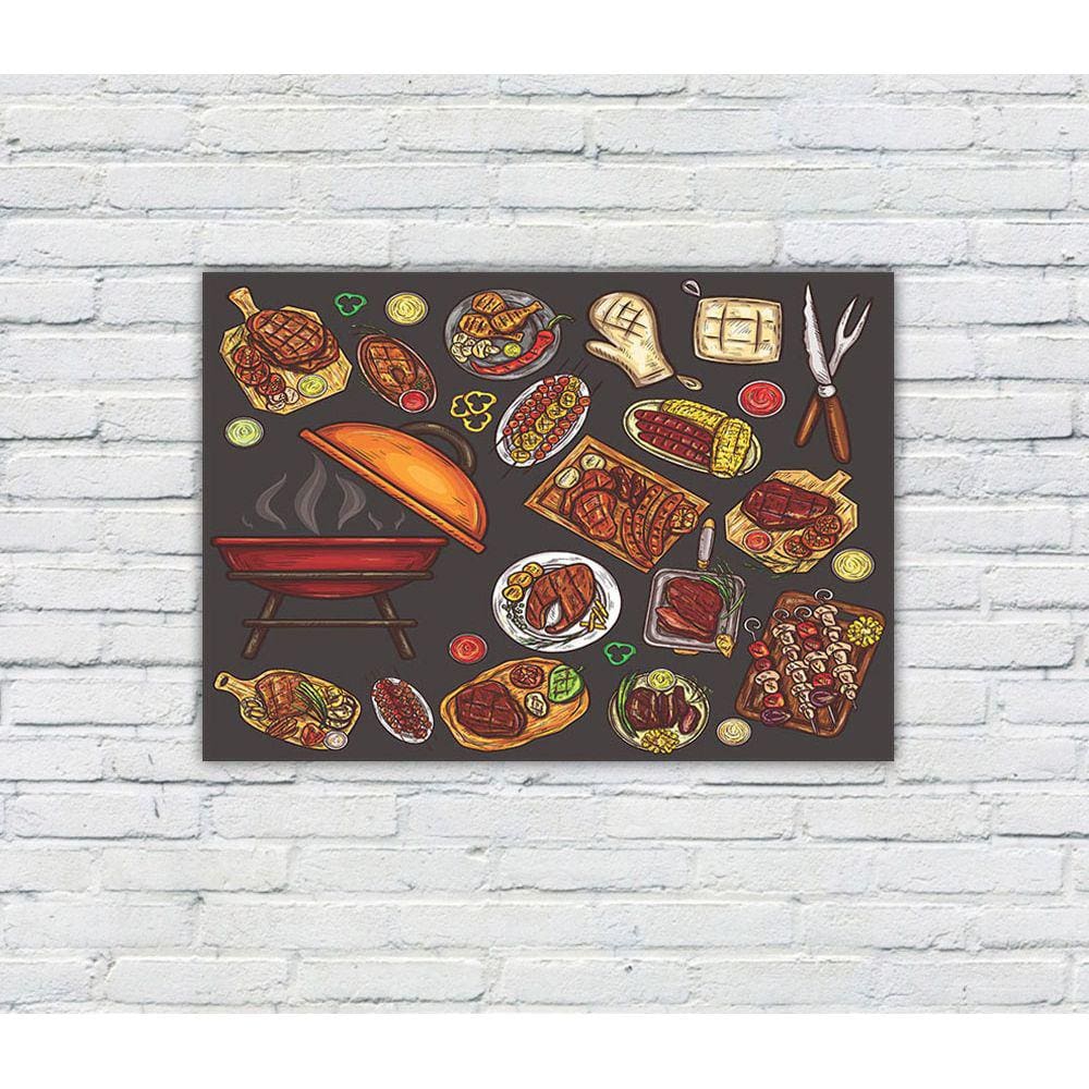 Placa Decorativa MDF Cantinho do Churrasco 38