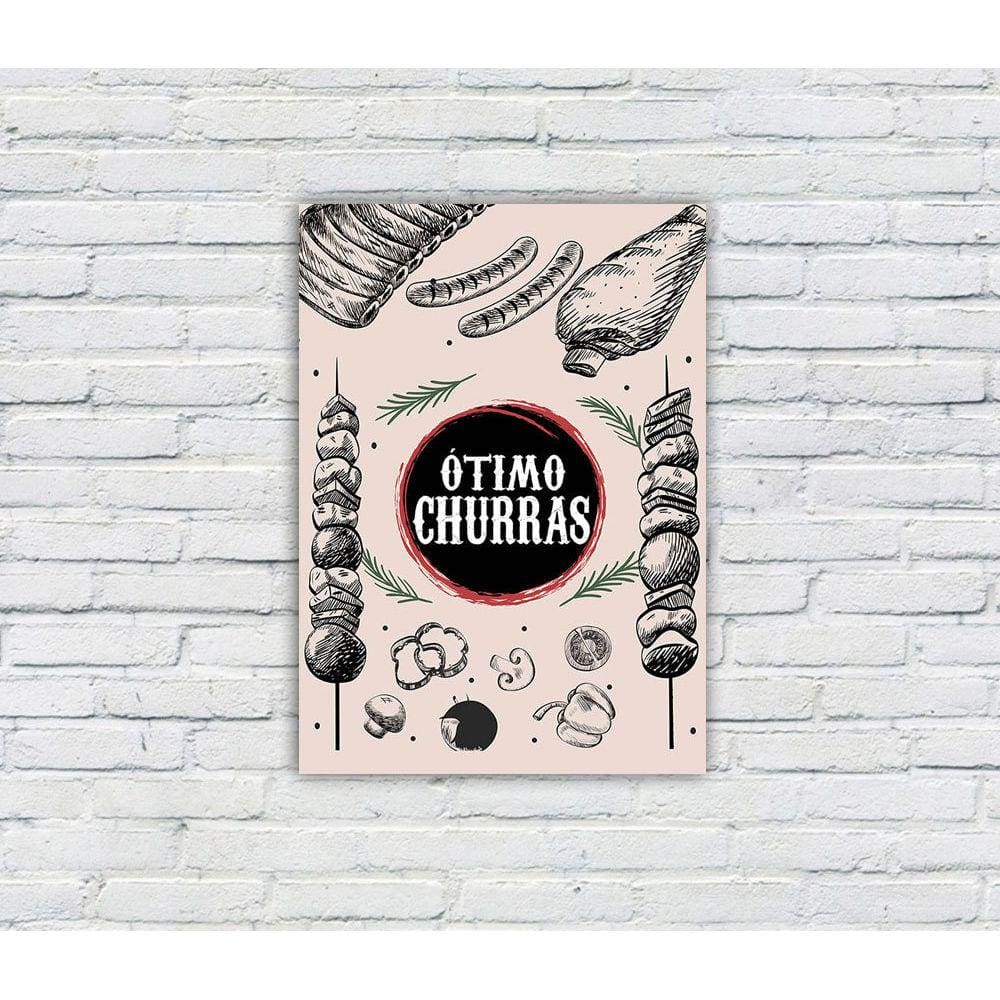 Placa Decorativa MDF Cantinho do Churrasco 16