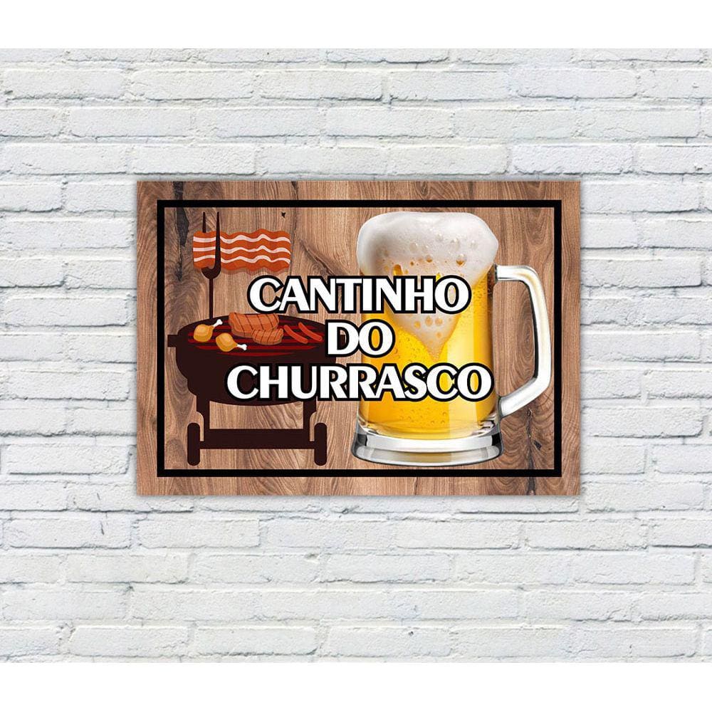 Placa Decorativa MDF Cantinho do Churrasco 41