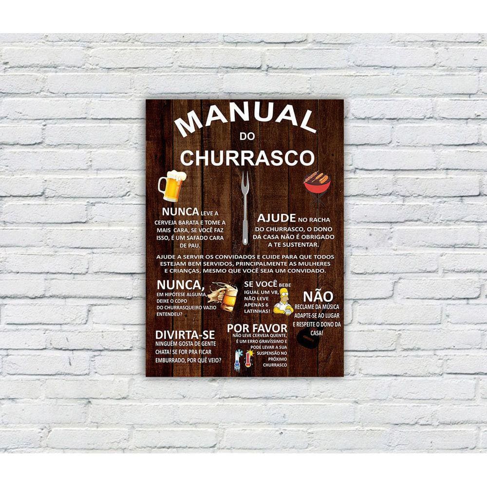 Placa Decorativa MDF Cantinho do Churrasco 19