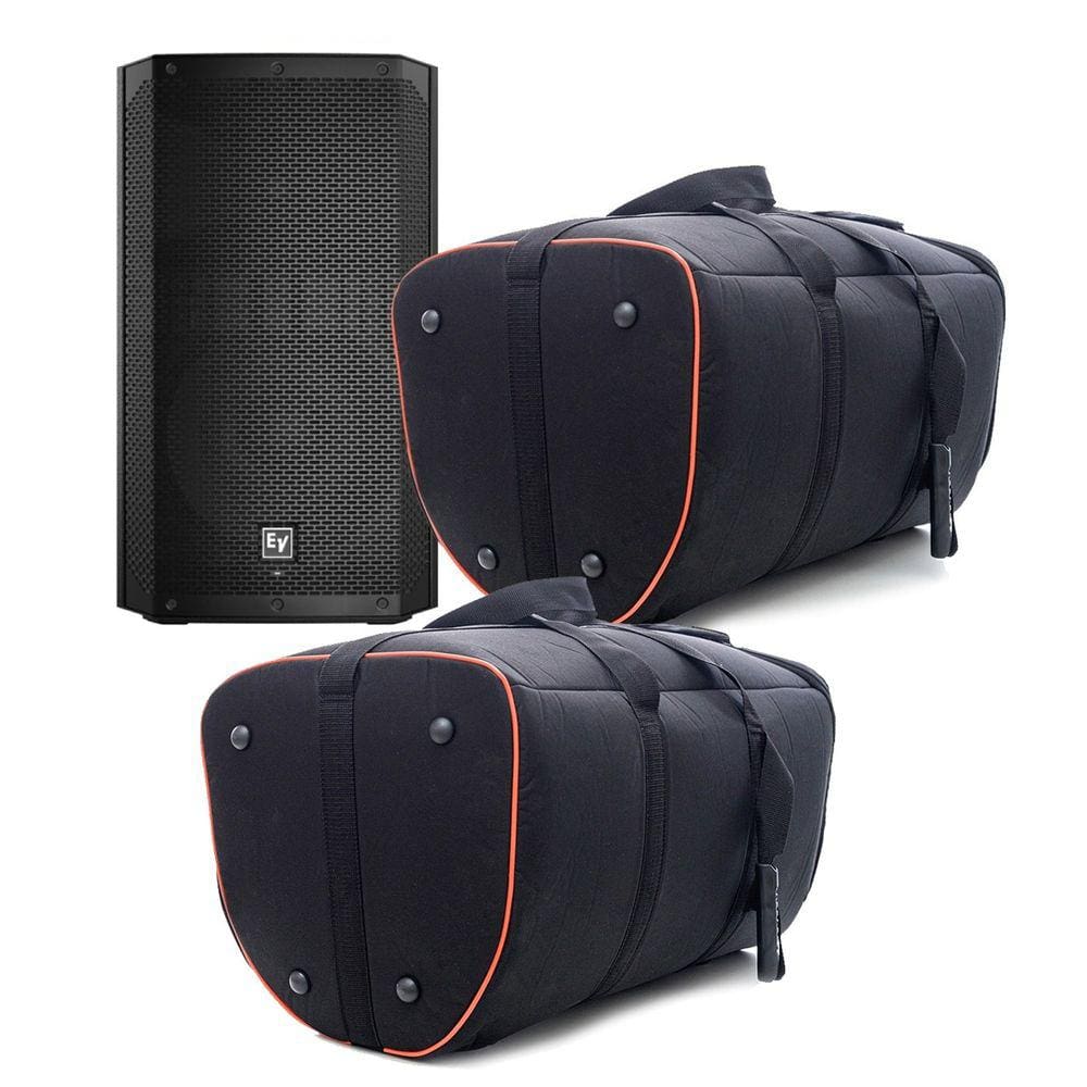 Kit 2 Bolsa Case Capa Bag Para Caixa Eletrovoice Elx200 12p