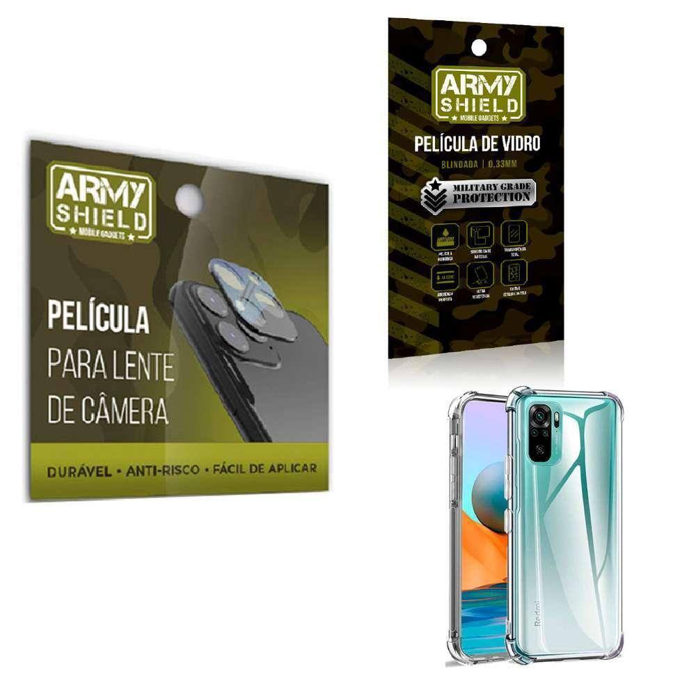 Kit Película De Câmera Mi Note 10 S + Capinha Anti Shock