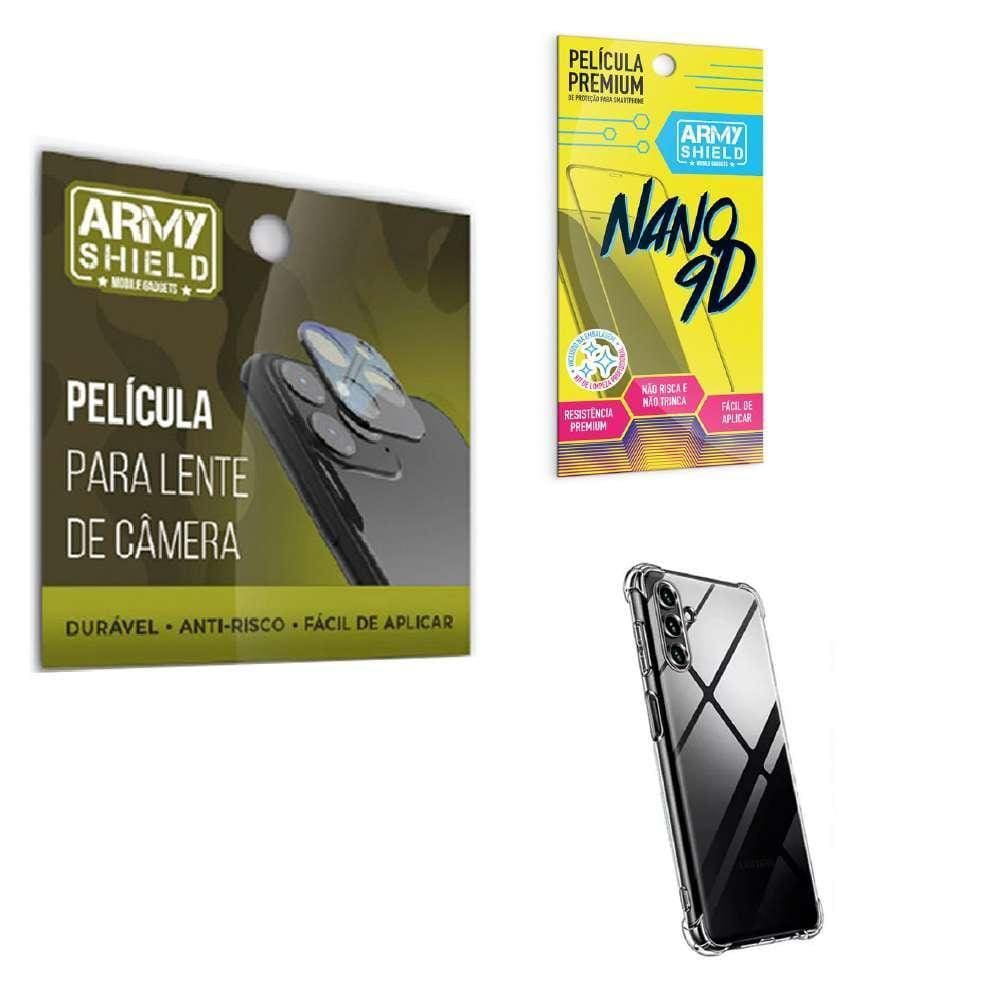 Kit Película De Câmera Samsung A04 S Com Capinha Anti Shock