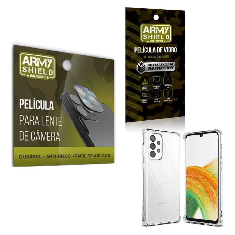 Película De Câmera E Tela Samsung A33 E Capinha Anti Shock