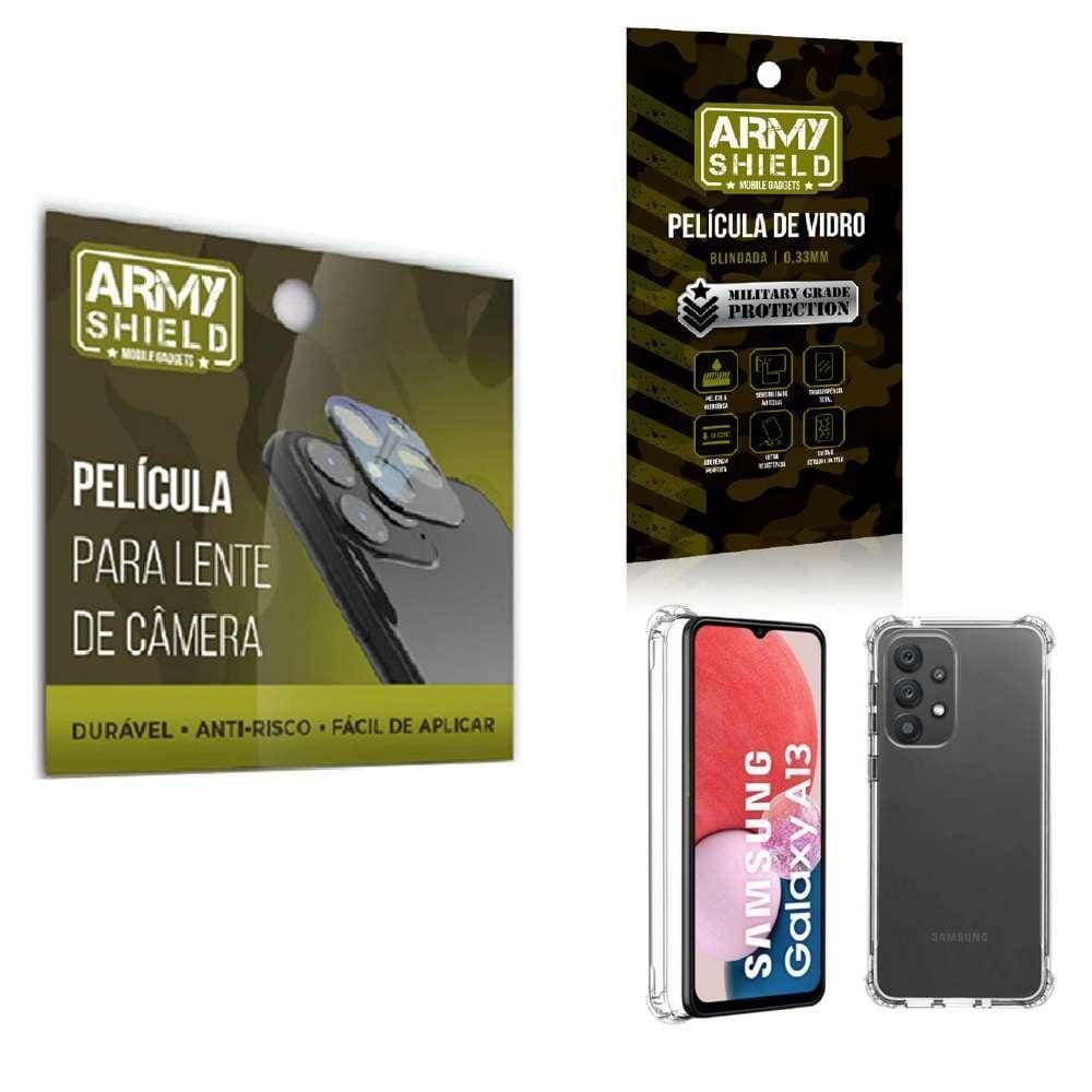 Película De Câmera E Tela Samsung A13 4G E Capinha Antishock