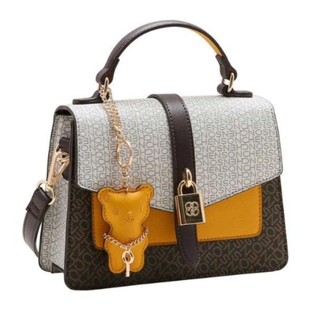 Bolsa Feminina Transversal Chenson Duo Monograma Preto