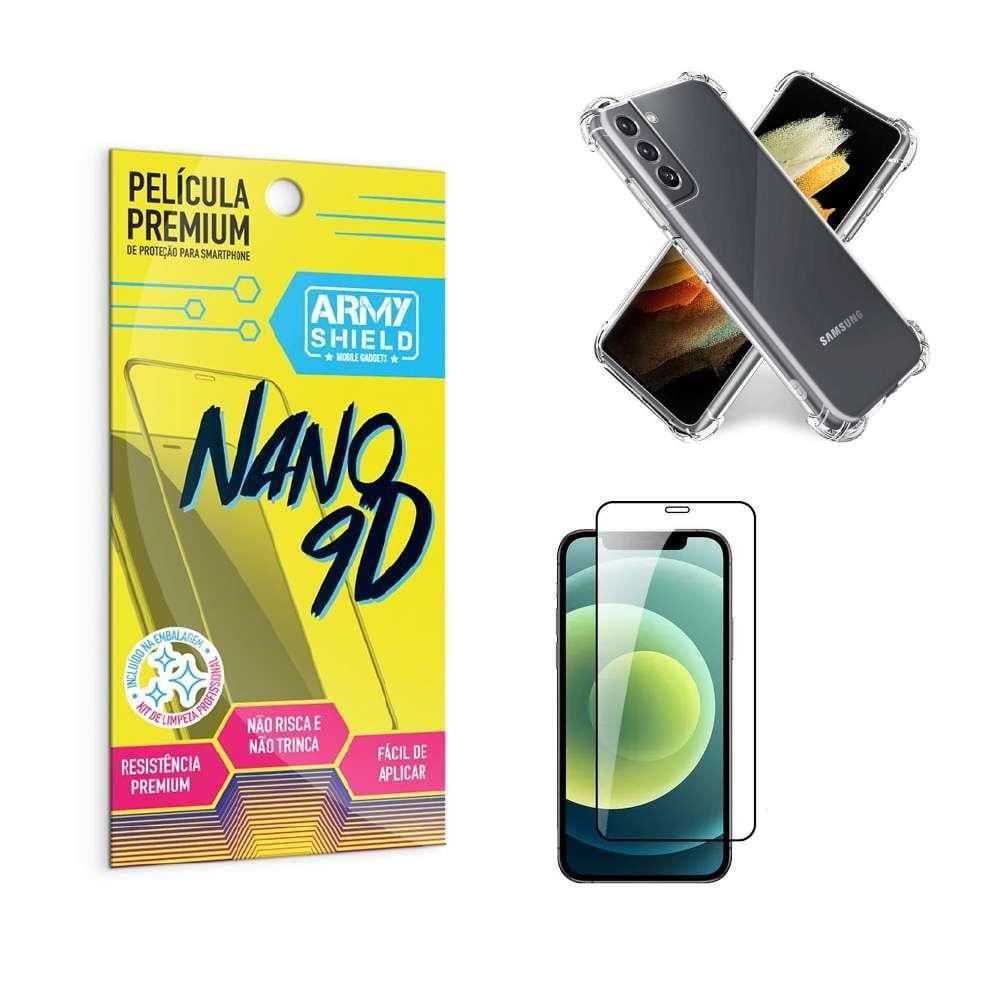 Capinha Samsung S21 Anti Shock + Película Nano Cerâmica 9D