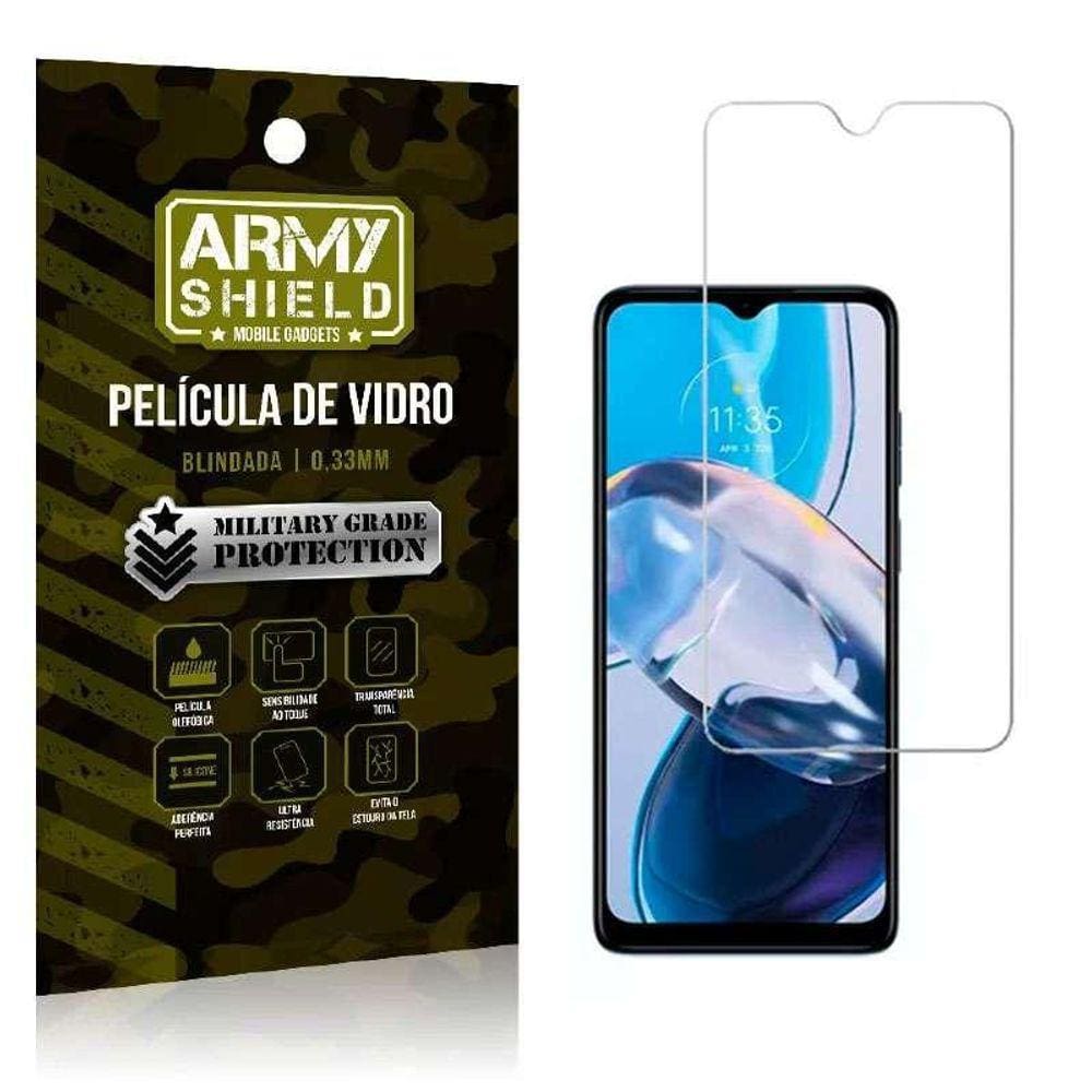Película De Vidro 3D Motorola Moto E22 - Armyshield