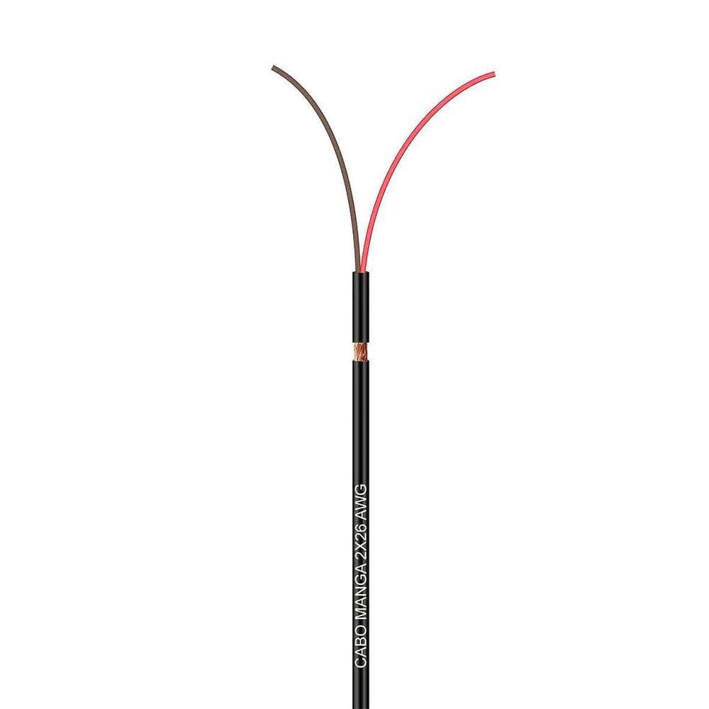 Cabo Manga 02X26 Awg - Com Blindagem Preto - 2 Metros