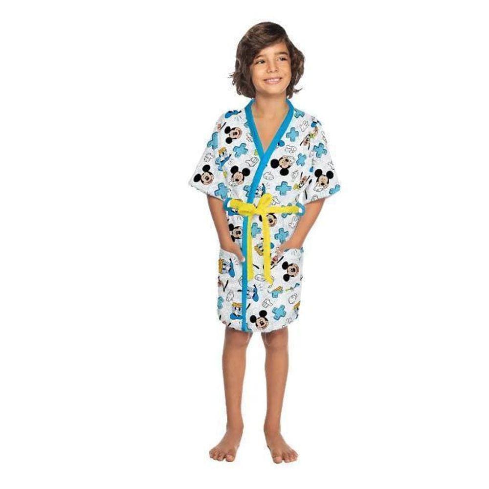 Roupão Felpudo Infantil Lepper Quimono Estampado Mickey G