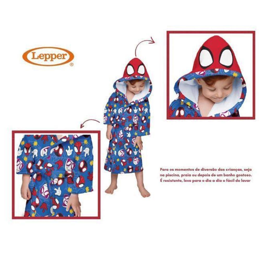 Roupão De Banho/Piscina Com Capuz Spidey-Homem Aranha-L Pp