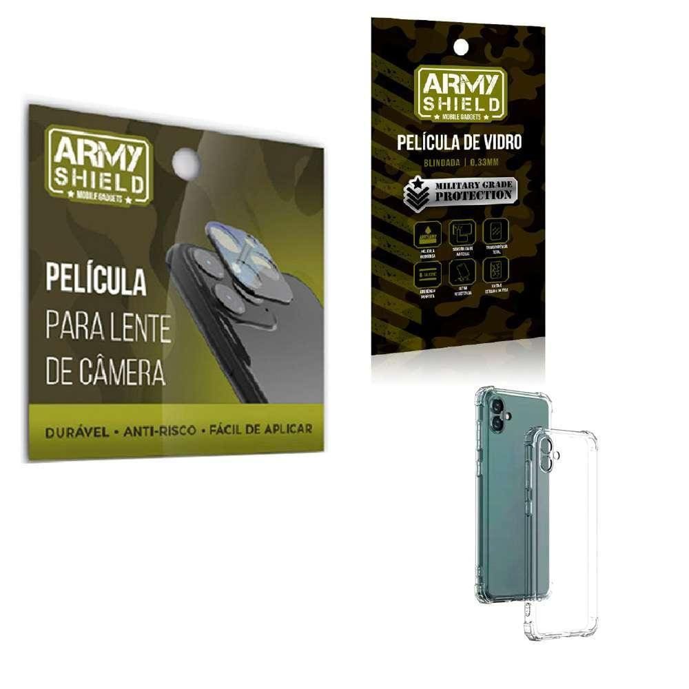 Película De Câmera E Tela Samsung A04 E Capinha Anti Shock