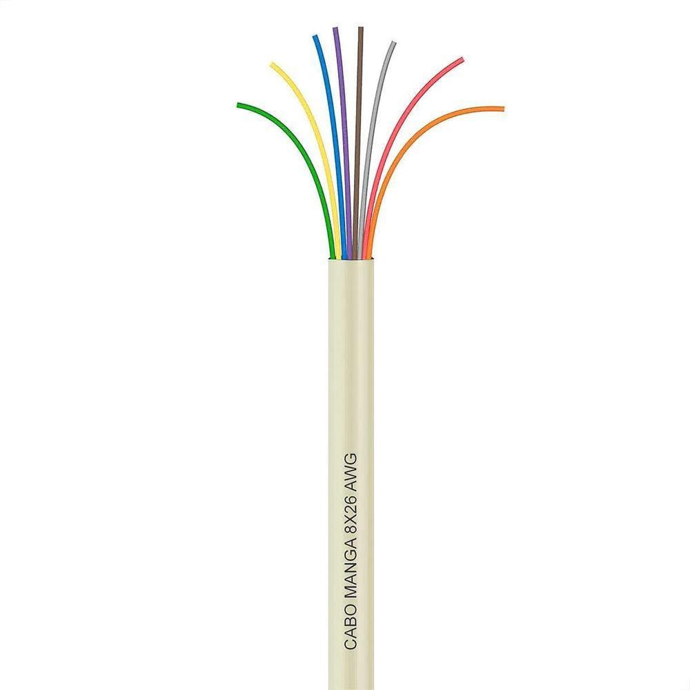 Cabo Manga 8X26 Awg - Sem Blindagem Bege - 30 Metros