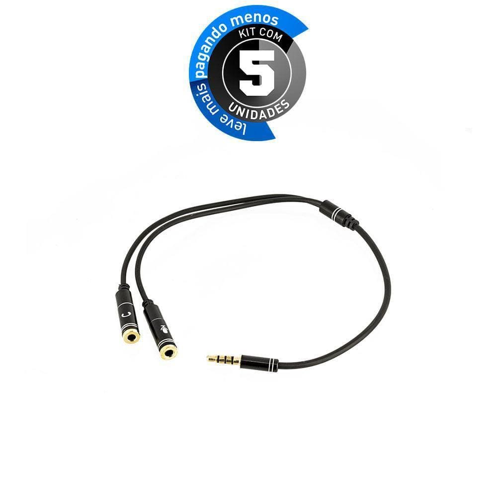Cabos P2 Para Microfone E Fone De Ouvido - Kit Com 5