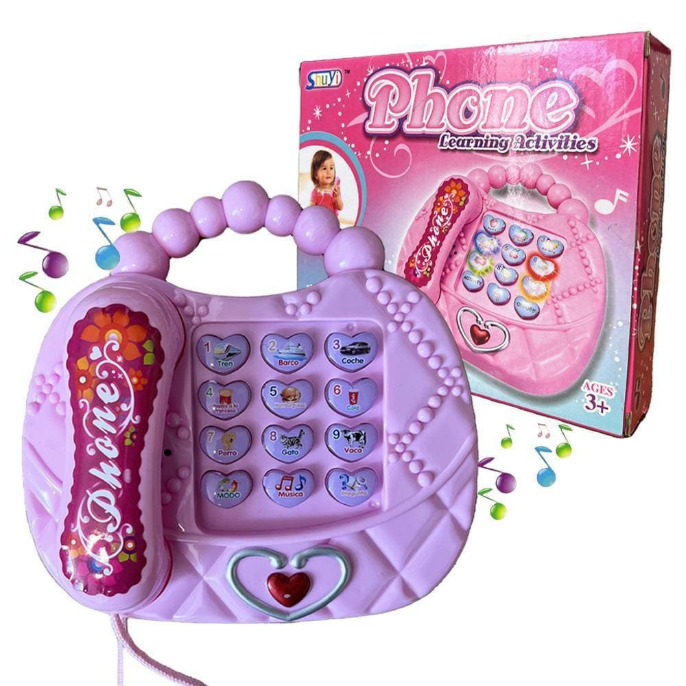 Telefone Musical Infantil Brinquedo Educativo Luzes E Som