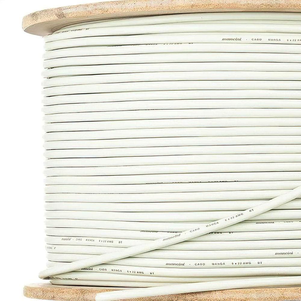 Cabo Manga 5X26 Awg - Com Blindagem Preto - 20 Metros