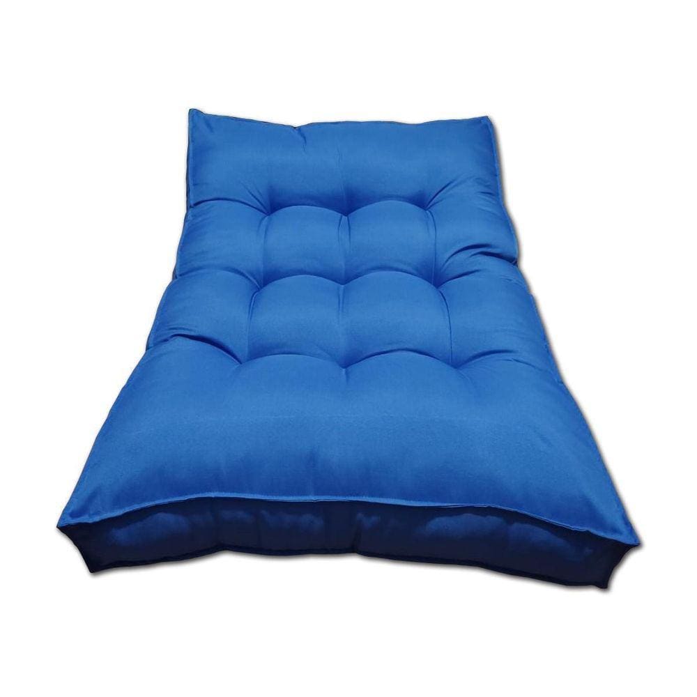 Almofada Futon Alto Oxford 120X80 Gigante Azul Royal