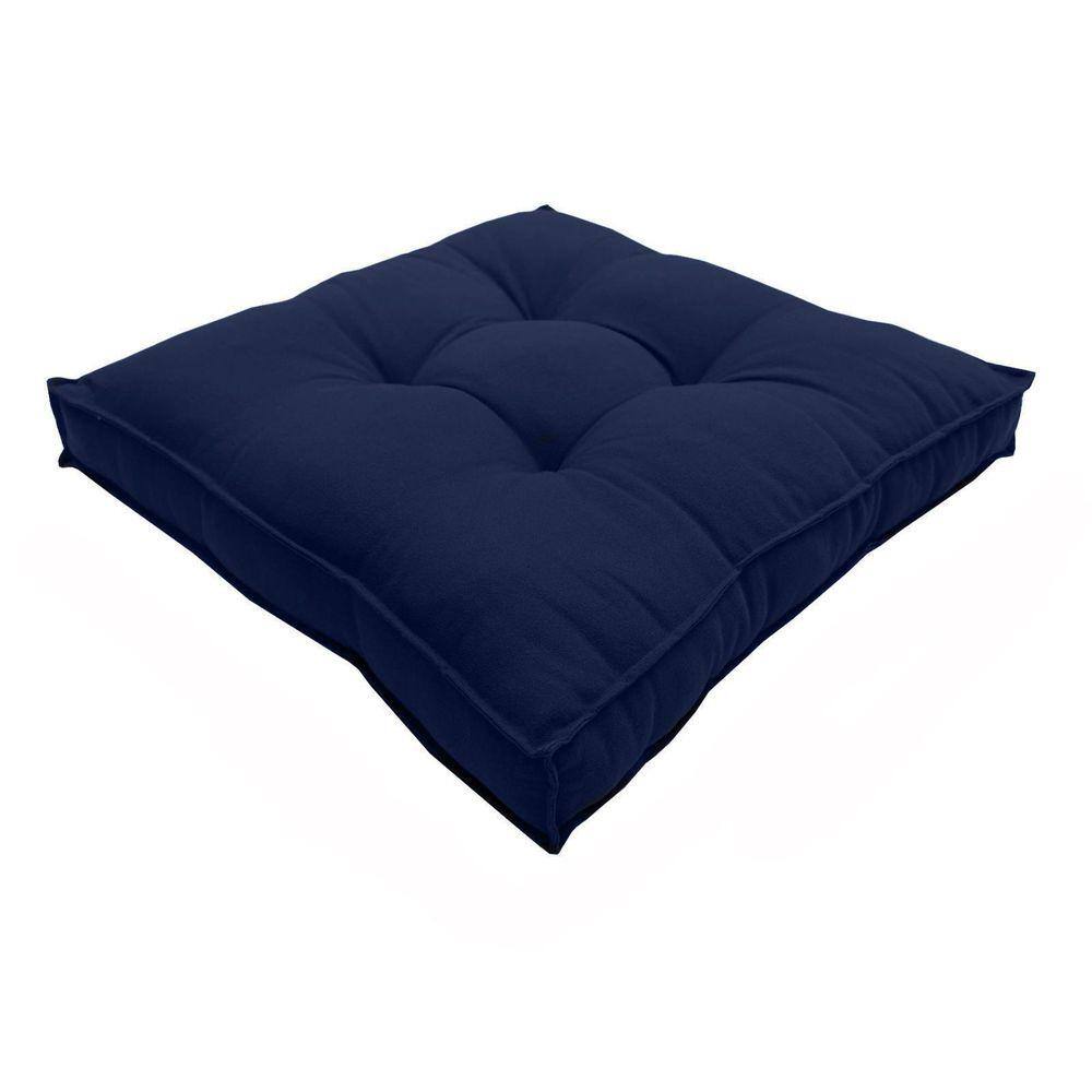 Almofada Futon Decoração 70X70 Cm Azul Marinho
