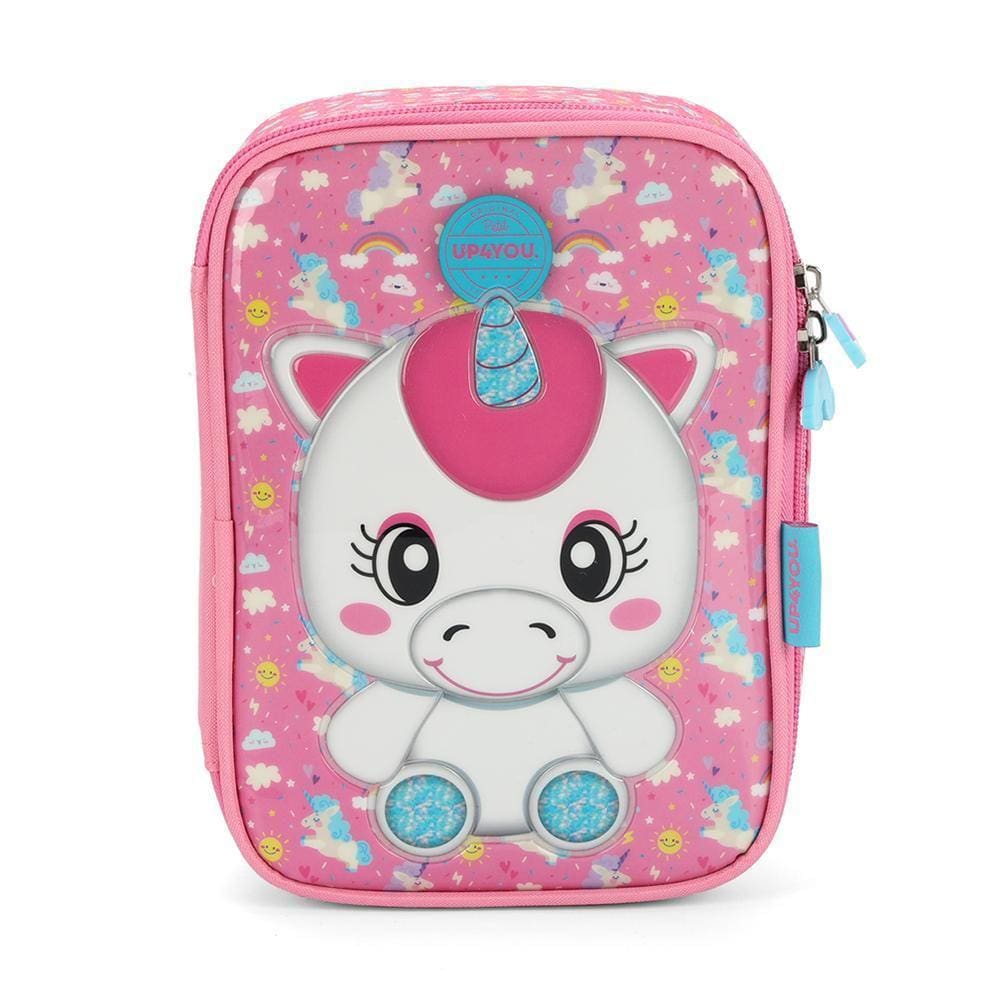 Estojo Escolar Box Infantil Up4You Unicórnio Pink