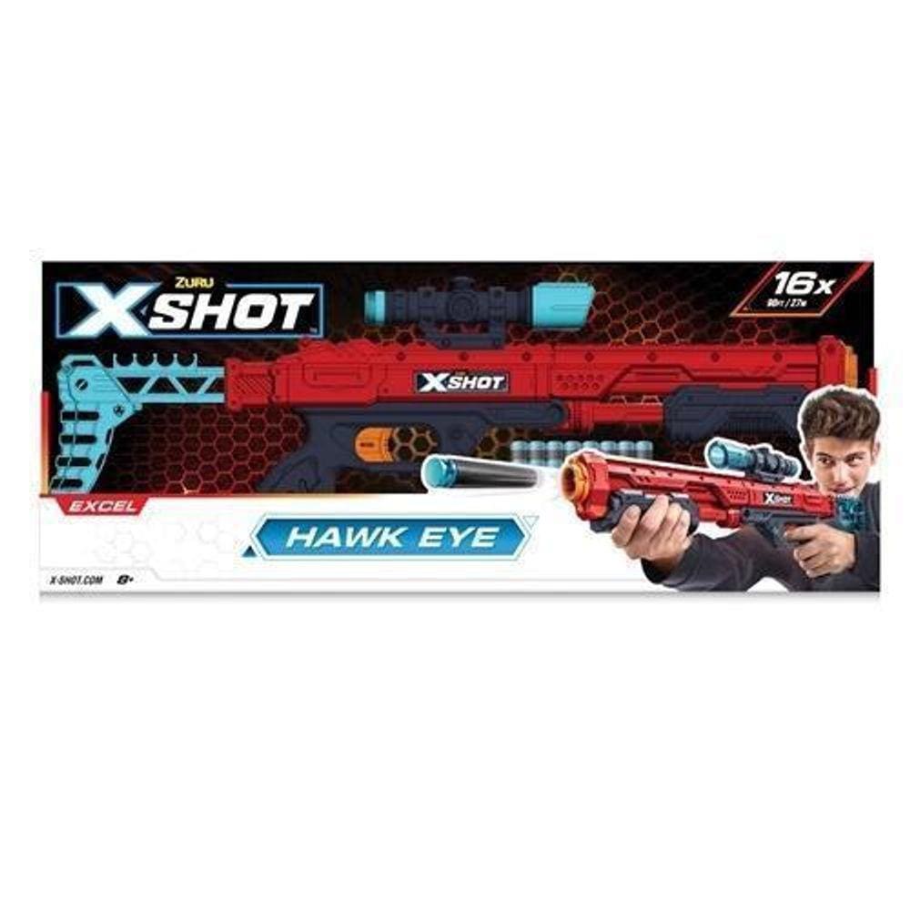 Lançador De Dardos X Shot Nova Hawk Eye Vermelha - X-Shot