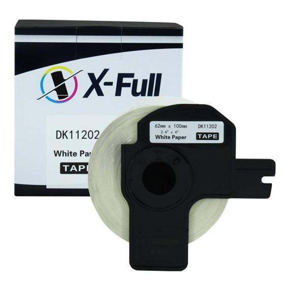 Etiqueta De Papel Térmico Compatível Dk11201 Branca Preta