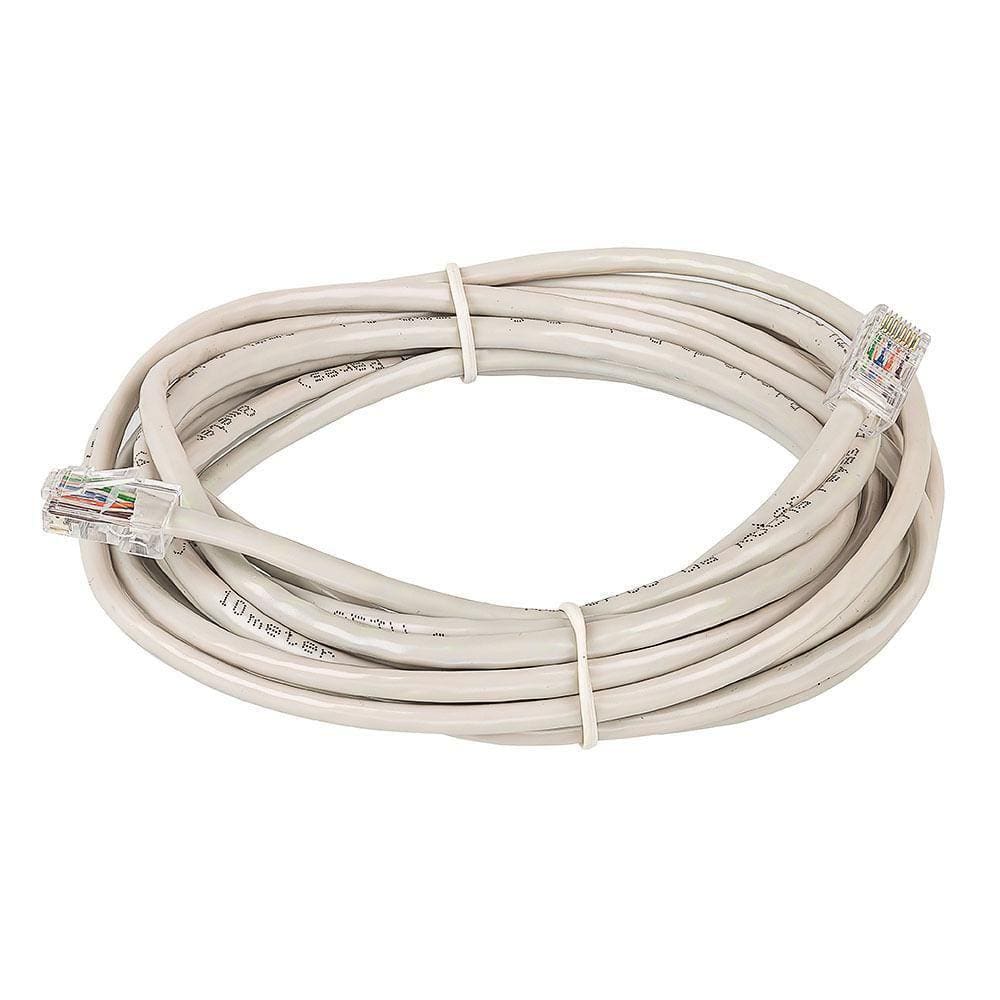 Cabo De Rede Cat5E Montado Branco - 5 Metros