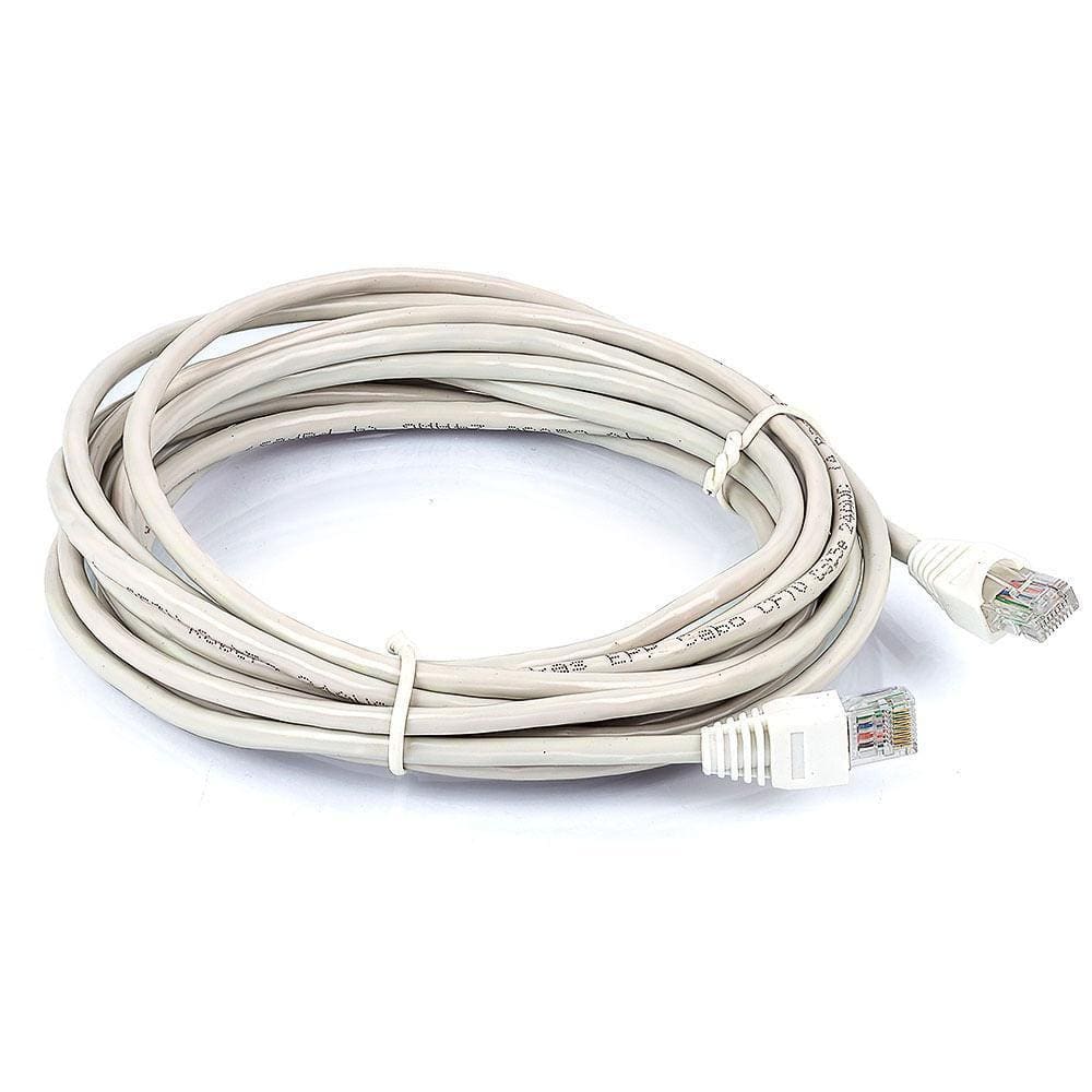Cabo De Rede Blindado Cat5E Montado Branco - 1 Metro