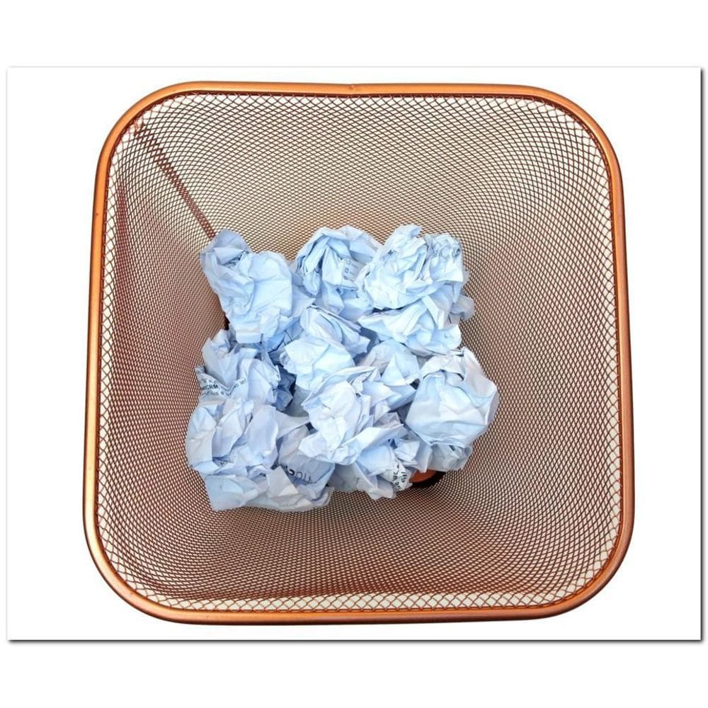 Cesto Lixeira Retangular Rose Gold 12L