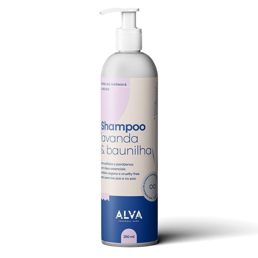 Kit 2X: Shampoo Vegano Lavanda E Baunilha Alva 250Ml