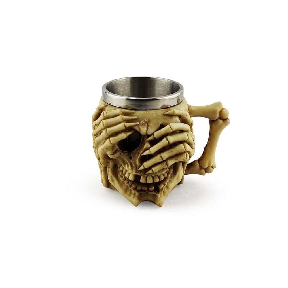 Caneca Decorativa Caveira Não Olhe Chopp Cerveja 450Ml