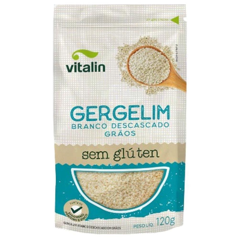 Kit 2X: Gergelim Branco Descascado Sem Glúten Vitalin 120G