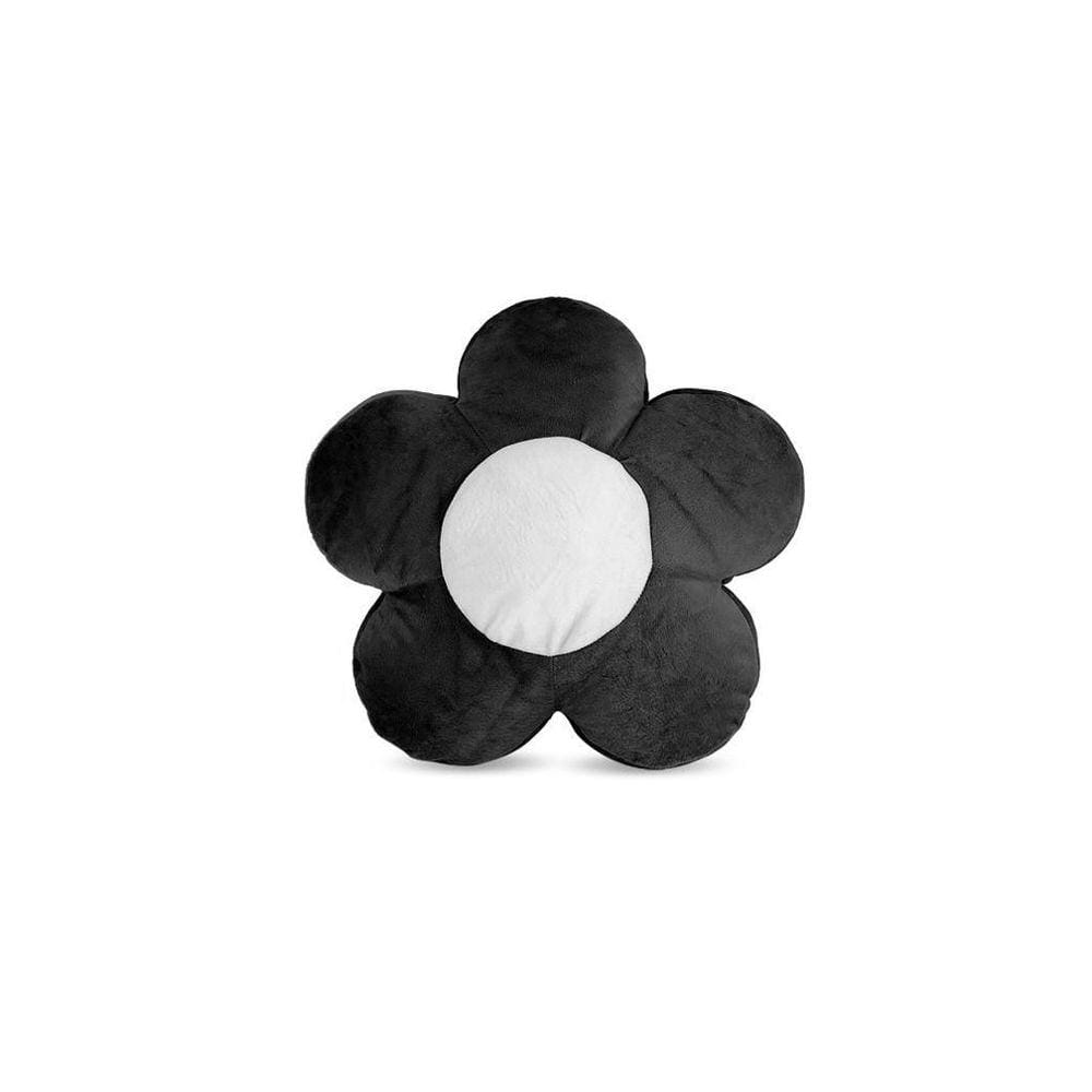 Almofada De Pelúcia Flor Preta 45 Cm Antialérgica