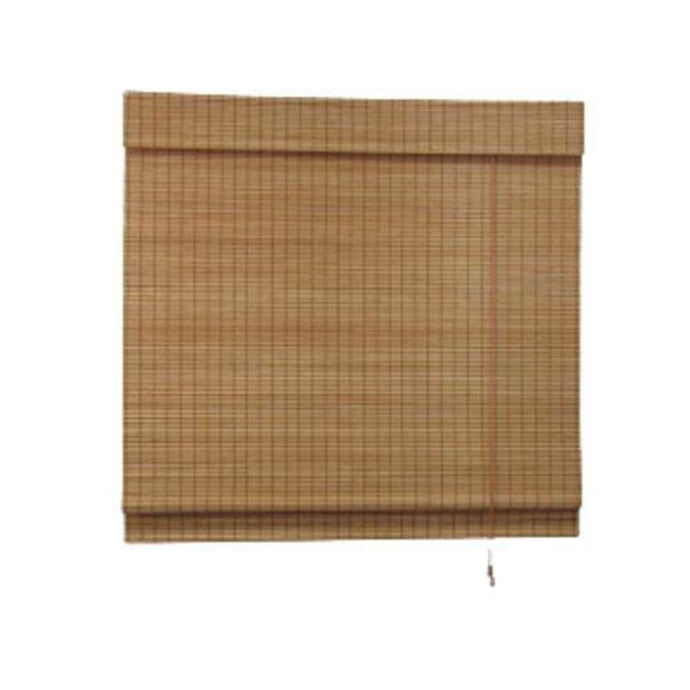 Persiana Romana Bambu Block 080Larg X 220Alt Natural Pronta