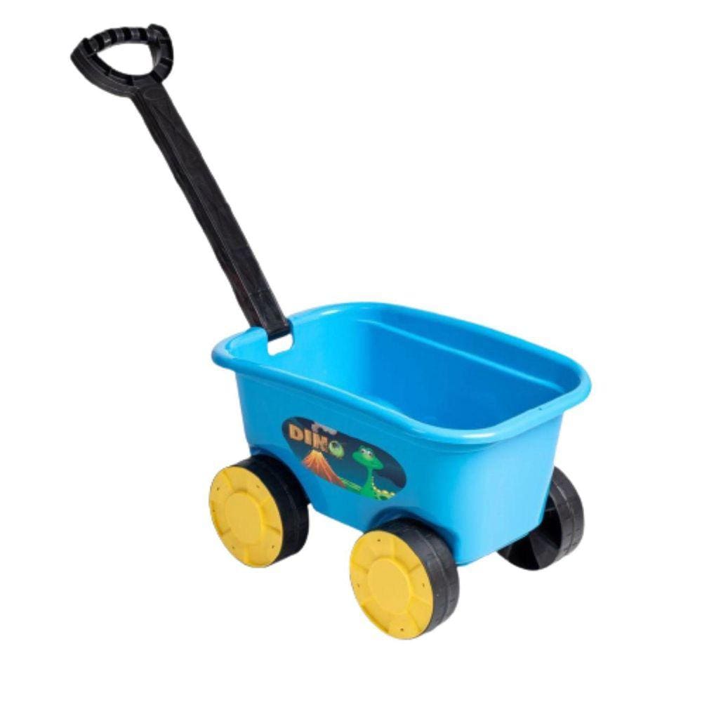 Carrinho De Mão Multifunções Wagon Dino +18 Meses Azul