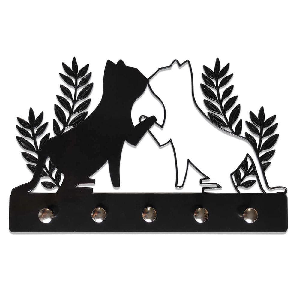 Porta Chaves Casal Gatinhos Decoração Divertida