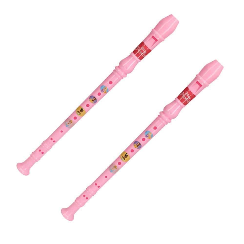 Brinquedo Infantil Flauta Doce Soprano Disney Princesas 2 Pç