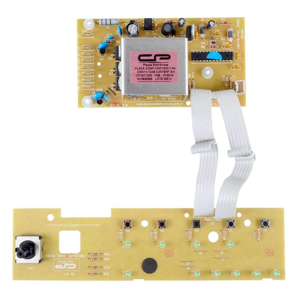 Placa de Potência c/ Interface Lavadora Consul CP1450 Bivolt