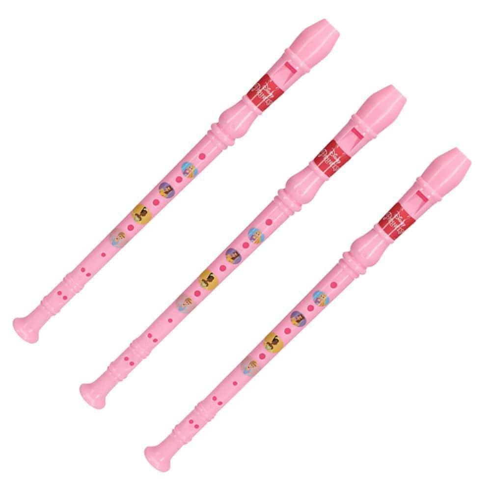 Brinquedo Infantil Flauta Doce Soprano Disney Princesas 3 Pç
