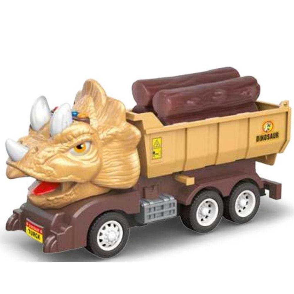 Carrinho Caminhão Dinotruck Fricção e Som Tiranossauro 1:16