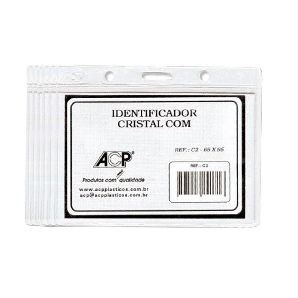 Crachá Identificador Acp 65X95Mm Sem Clips C/100 C-2/S